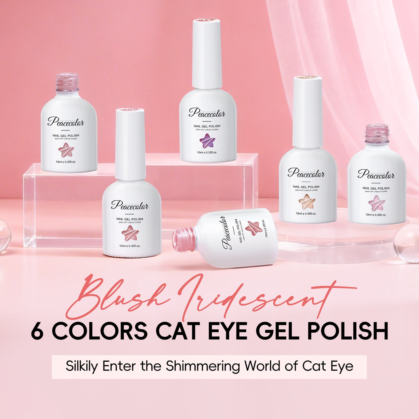 Pink Cat Eye Gel Polish Set