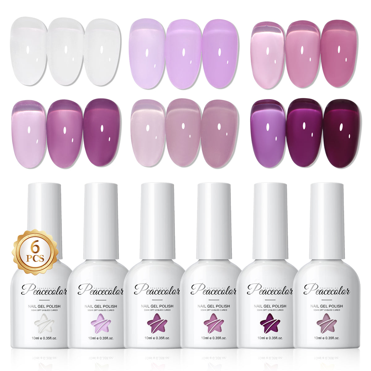 Purple Jelly Gel Polish Set