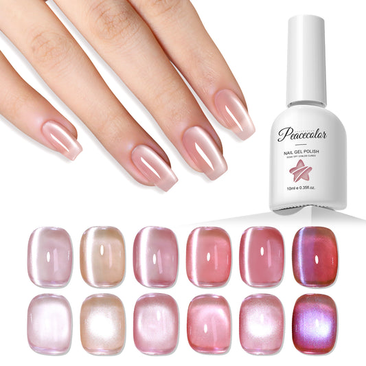 Pink Cat Eye Gel Polish Set
