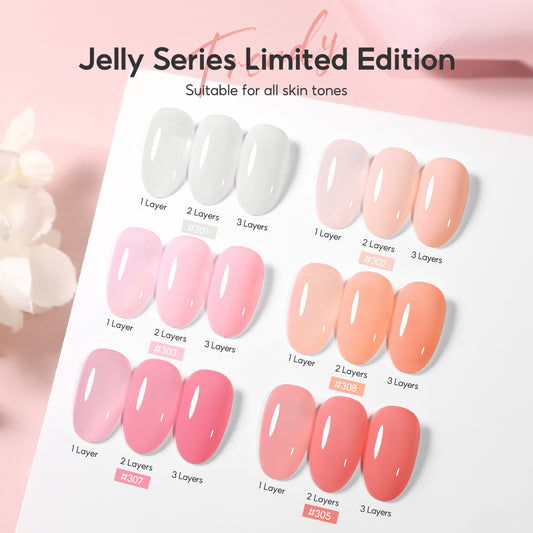 Pink Jelly Gel Polish Set