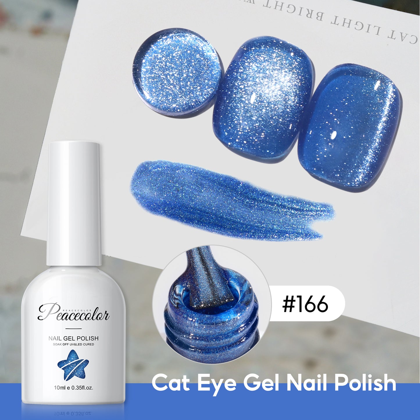 Blue Cat Eye Gel Polish