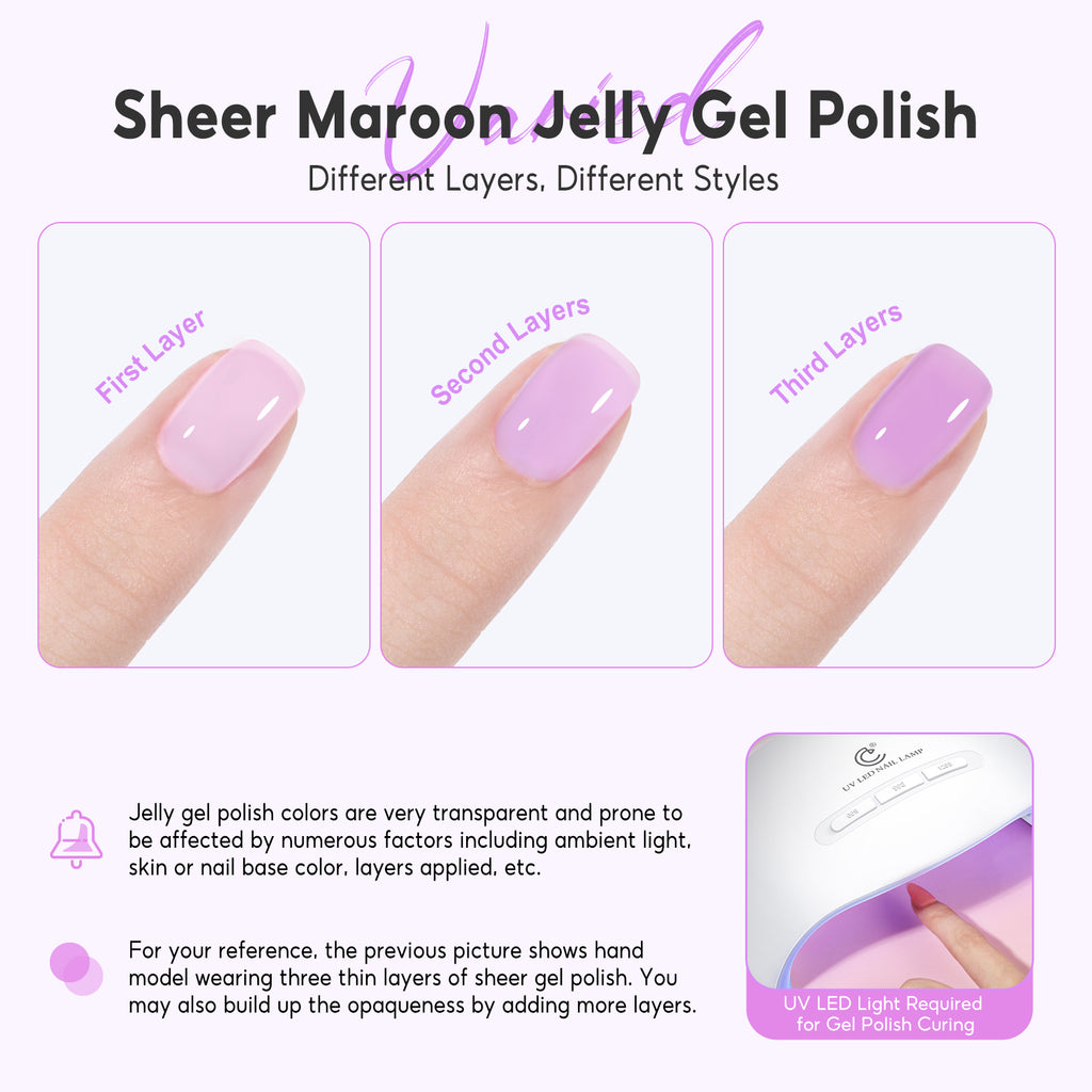Purple Jelly Gel Polish Set