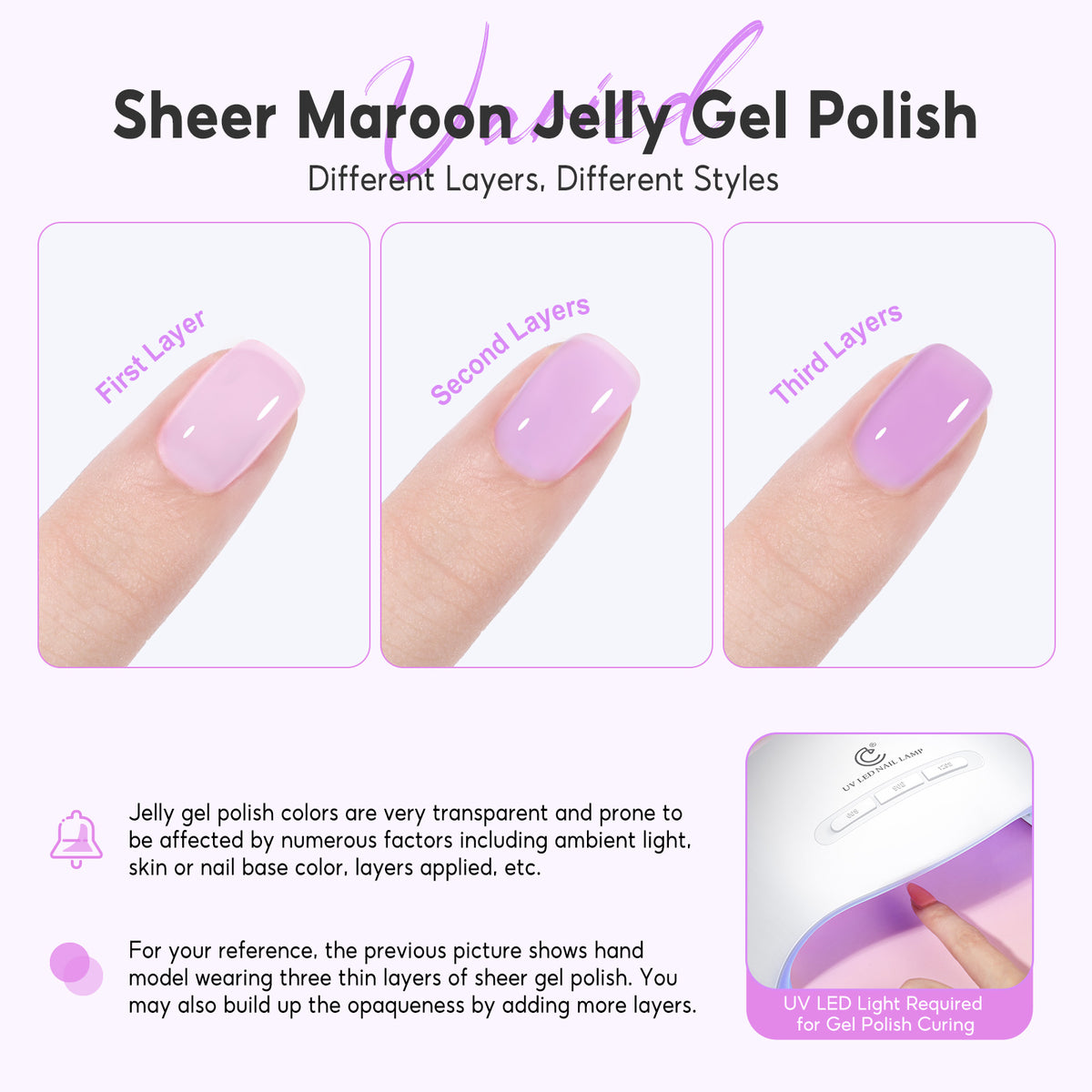 Purple Jelly Gel Polish Set