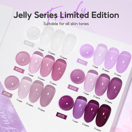 Purple Jelly Gel Polish Set